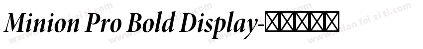 Minion Pro Bold Display字体转换
